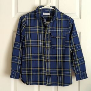 NWOT Boys Zara Button down flannel Sz 9